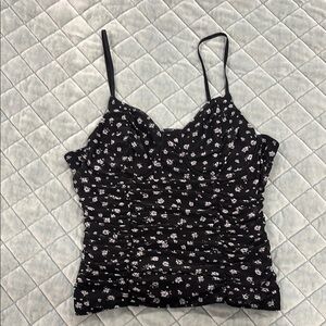 Floral Black Women's Top